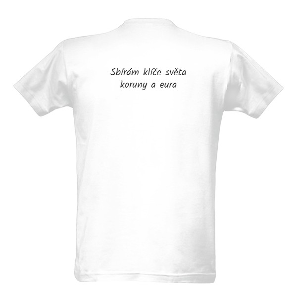 Tričko s potiskem Sbíram klíče světa